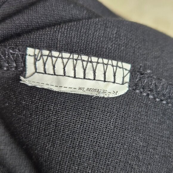 Reserved Size Small Black V-neck Bodycon Dress Rose Embroidered Long Sleeves - Picture 10 of 12